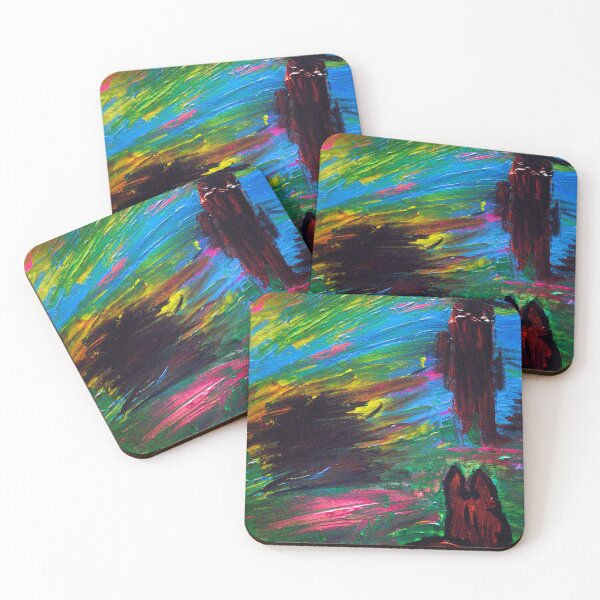 Item preview, The Hunt: Hidden Story Abstract Fox Painting designed and sold by BeyondInkwell.