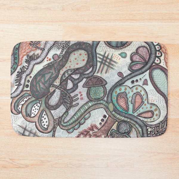 Item preview, Quiet Forest Flow - Organic Abstract Handdrawn designed and sold by ColorWander.