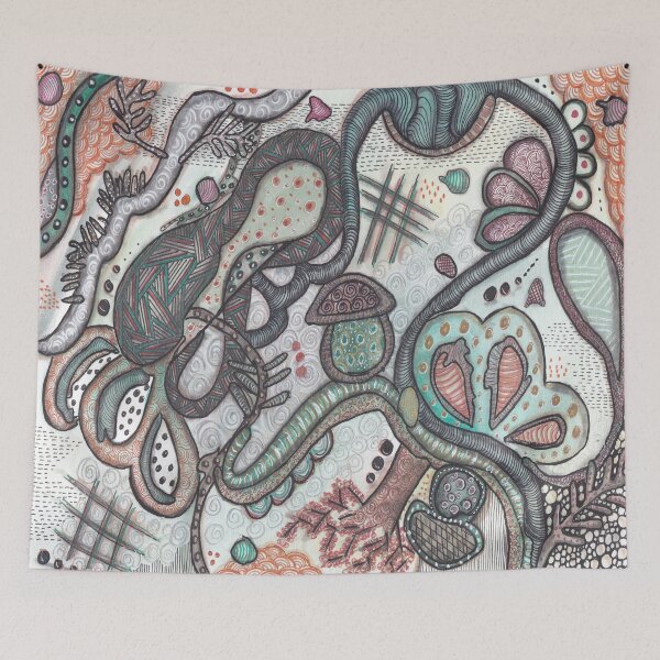 Item preview, Quiet Forest Flow - Organic Abstract Handdrawn designed and sold by ColorWander.