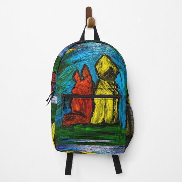 Item preview, Forest Friends in the Dark | Impasto Texture Painting designed and sold by WimziRides.