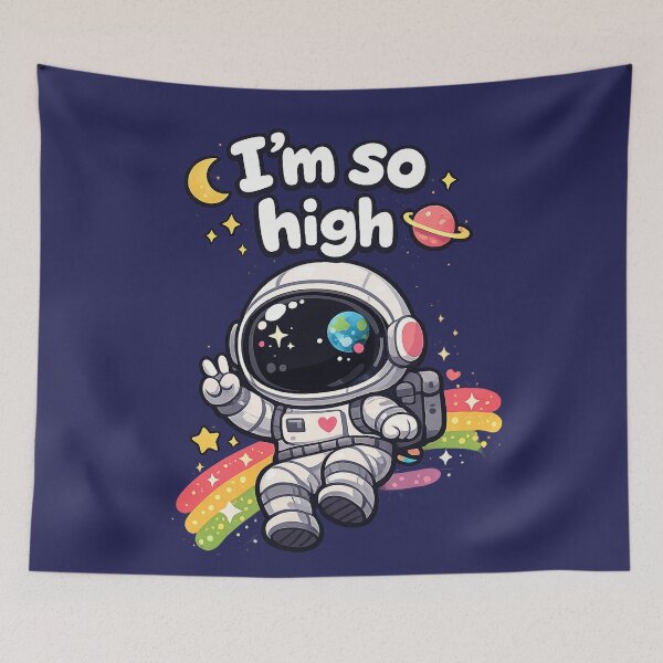 Item preview, Crazy Astronaut ''I'm so high'' designed and sold by VenusArtStyle.