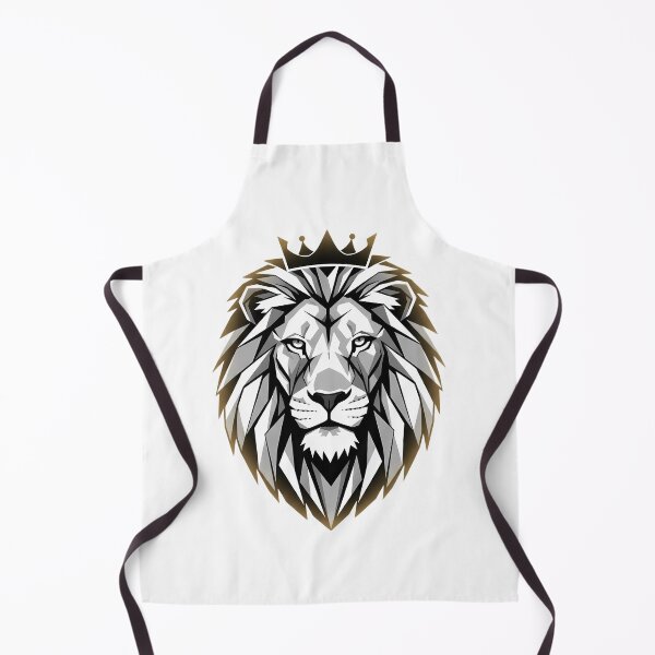 Item preview, Majestic Geometric Lion King - Royal Crowned Predator Art designed and sold by Crown & Claw.