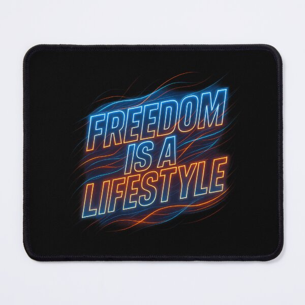 Item preview, Freedom Is a Lifestyle - Electric Kinetic Typography Graphic designed and sold by MKreative Studio.