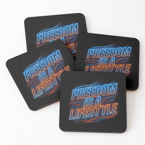 Item preview, Freedom Is a Lifestyle - Electric Kinetic Typography Graphic designed and sold by MKreative Studio.