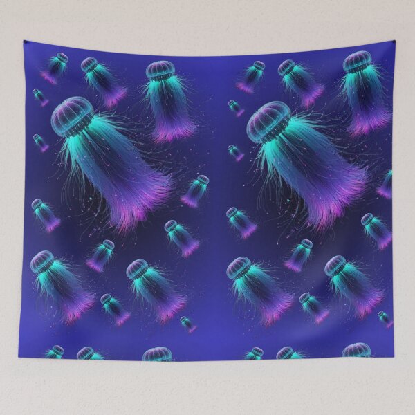 Item preview, Luminous Fiber-Optic Jellyfish Pattern: Radiant Bioluminescent Sea Life designed and sold by HopeAndHustle.