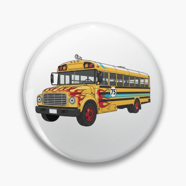 Item preview, Fiery Flame School Bus #75 Cartoon Hot Rod Illustration designed and sold by octozap.