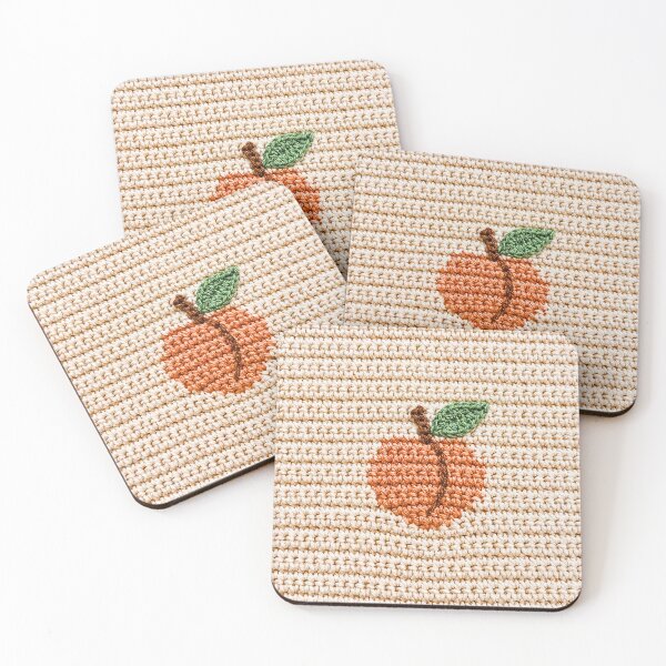 Item preview, Cute Cozy Crochet Peach Knitting Yarn Crafts designed and sold by TackyTime.