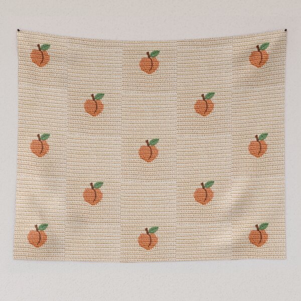 Item preview, Cute Cozy Crochet Peach Knitting Yarn Crafts designed and sold by TackyTime.