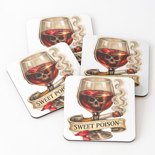 Item preview, Sweet Poison – Wine, Smoke & Skull Illustration designed and sold by ms0026.