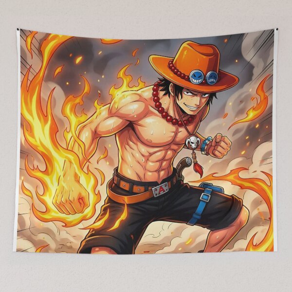 Item preview, Flame Fist: Fire Warrior Anime Illustration designed and sold by Dyan4.