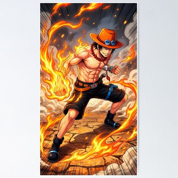 Item preview, Flame Fist: Fire Warrior Anime Illustration designed and sold by Dyan4.