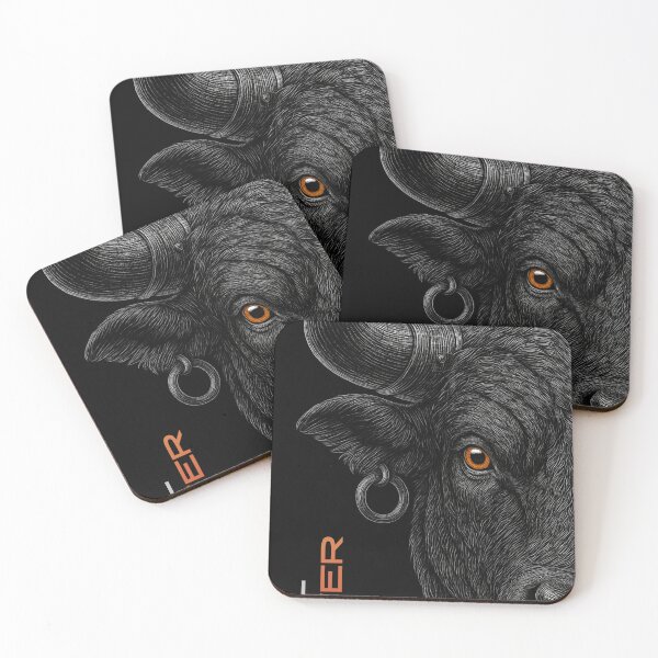 Item preview, Engraved Bull Portrait – Dark Power Luxury Animal Art designed and sold by MIDNIGHT AI ARTS.