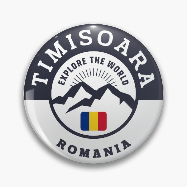 Item preview, Timisoara Romania | Black and White Travel Crest designed and sold by World Designs.
