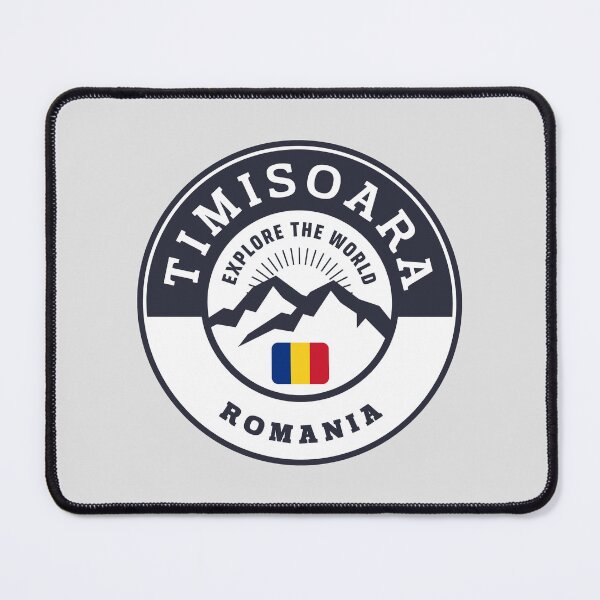 Item preview, Timisoara Romania | Black and White Travel Crest designed and sold by World Designs.