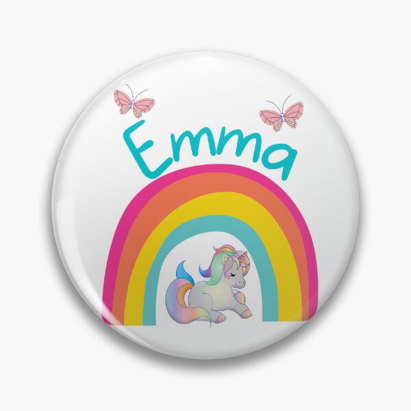 Item preview, Emma Unicorn Rainbow Shirt – Cute Girls Name Design with Butterflies designed and sold by Jesseika75.
