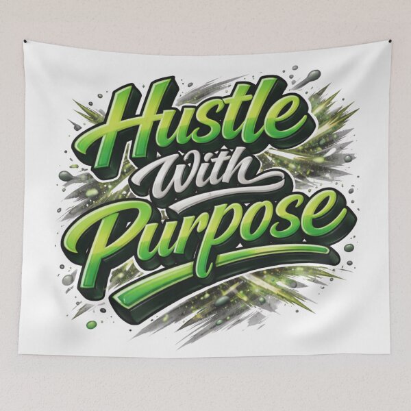 Item preview, Hustle With Purpose Motivational Quote Design designed and sold by Combat Skies.