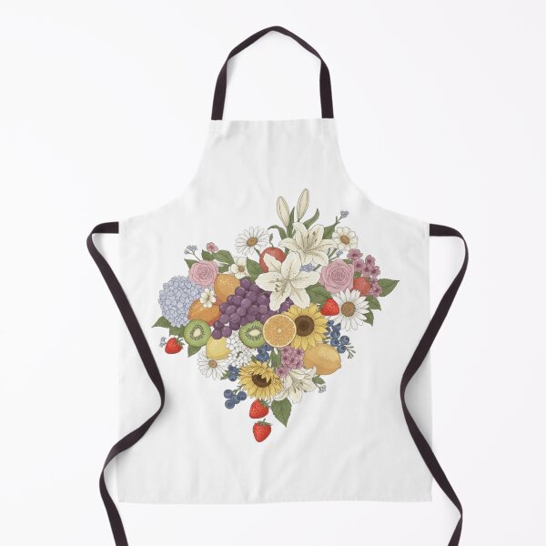 Item preview, Vintage Botanical Composition of Summer Flowers and Orchard Fruits designed and sold by DreamArtis.