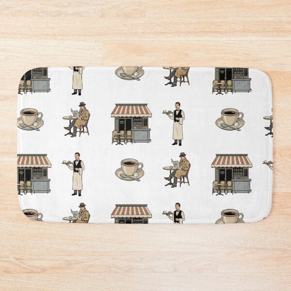 Item preview, Vintage Parisian Café and Retro Gentleman Illustration Set designed and sold by NonditStudio.