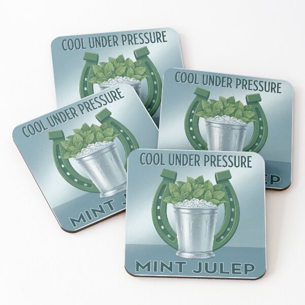 Item preview, Vintage Style Mint Julep Poster – Cool Under Pressure Cocktail Art designed and sold by Cozy-Old-Pub.