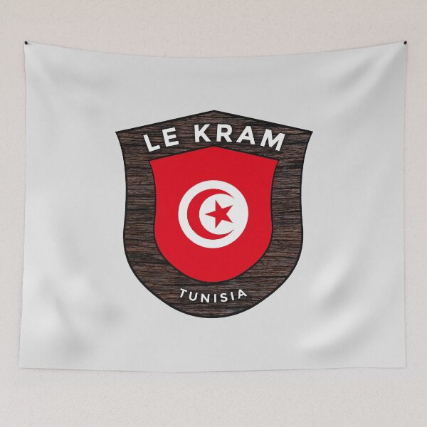 Item preview, Le Kram Tunisia | Flag Shield Travel Emblem designed and sold by World Designs.