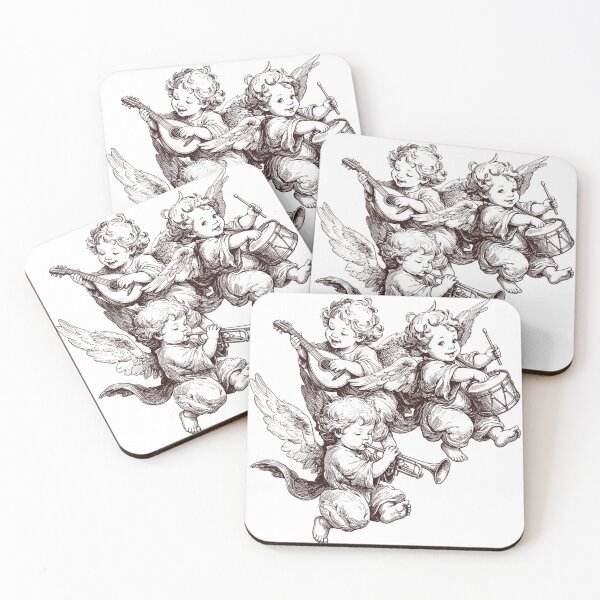 Item preview, The Angelic Orchestra - Vintage Style Cherubs designed and sold by StickerBuild07 .