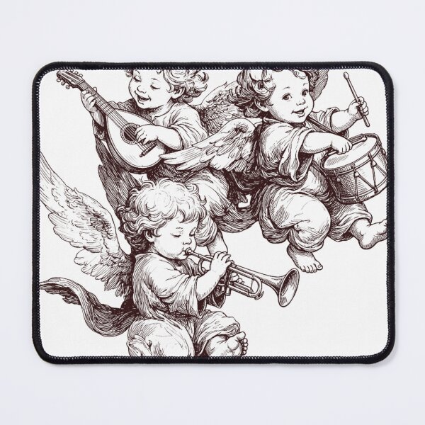 Item preview, The Angelic Orchestra - Vintage Style Cherubs designed and sold by StickerBuild07 .