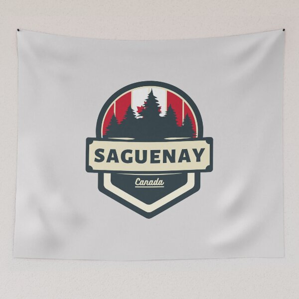 Item preview, Saguenay Canada | Retro Vintage Travel Badge designed and sold by World Designs.