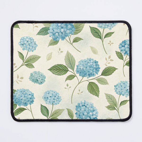 Item preview, Seamless Blue Hydrangea Floral Botanical Pattern with Green Leaves on Soft Vintage Background designed and sold by AntAntXD.