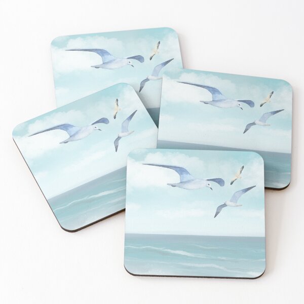 Item preview, Three Seagulls Flying Over the Sea  designed and sold by bettypure.