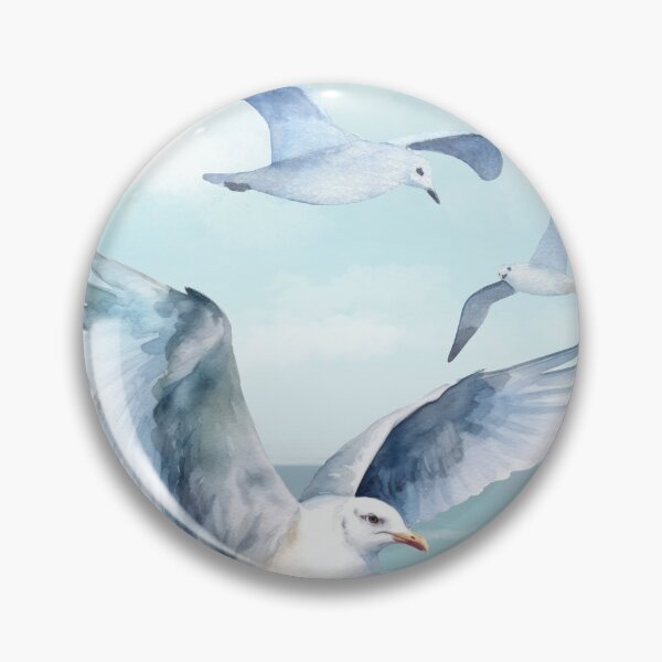 Item preview, Seagull Family Flying Over the Sea  designed and sold by bettypure.