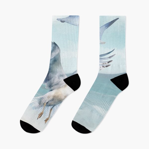 Item preview, Seagull Family Flying Over the Sea  designed and sold by bettypure.