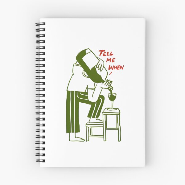 Item preview, Tell Me When Wine Illustration — Funny Minimalist Sarcastic Drinker Graphic designed and sold by Colorful-Garden.