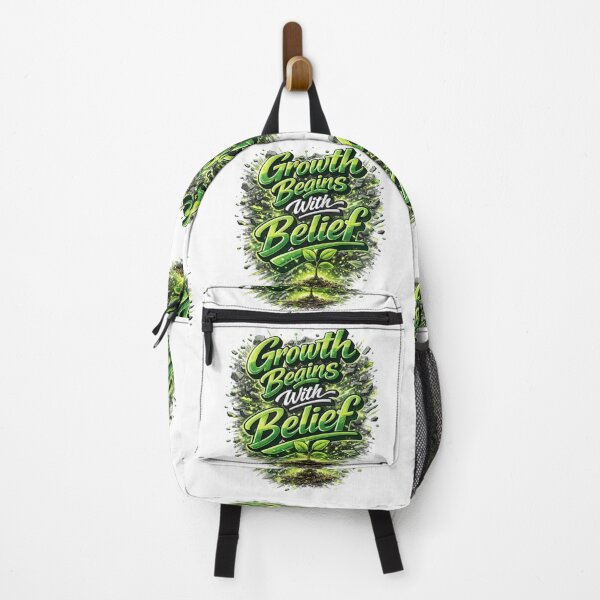 Item preview, Growth Begins With Belief Motivational Quote Design designed and sold by Combat Skies.