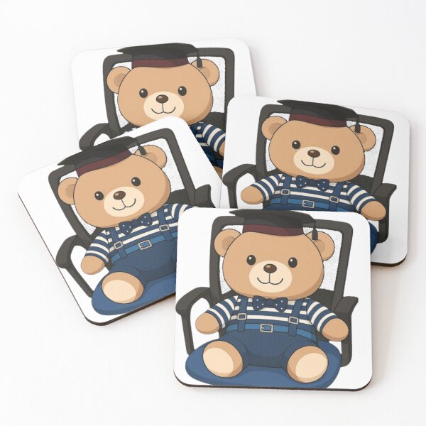 Item preview, Proud Graduate Teddy Bear in Blue Overalls – Cute Graduation Gift Illustration designed and sold by Sepia soul.