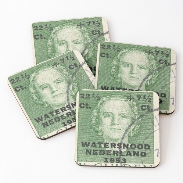 Item preview, Vintage dutch postage stamp for the victims of the flood in the Netherlands in 1953 designed and sold by Photopat.