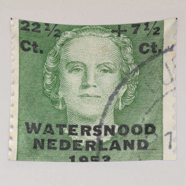 Item preview, Vintage dutch postage stamp for the victims of the flood in the Netherlands in 1953 designed and sold by Photopat.