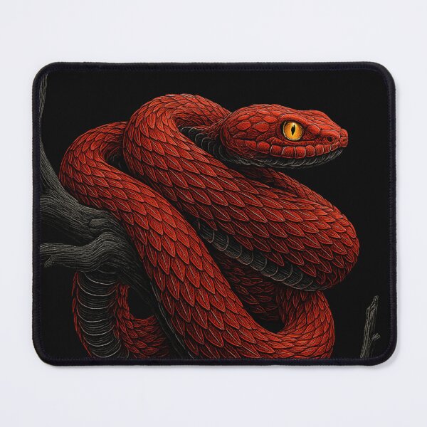 Item preview, Danger Zone Snake – Dark Engraved Power Animal Art designed and sold by MIDNIGHT AI ARTS.