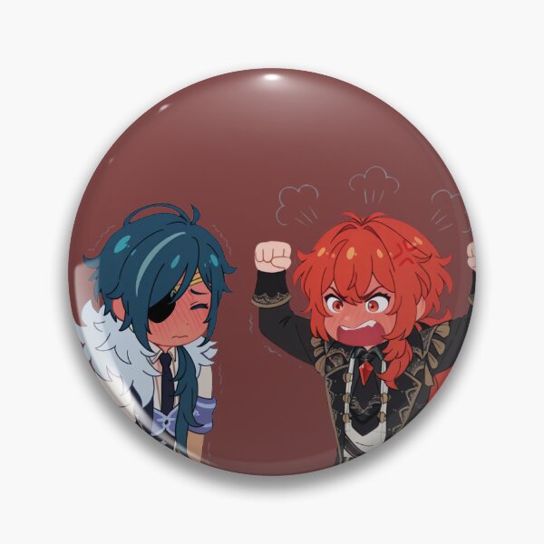 Item preview, Diluc and Kaeya are arguing designed and sold by Foxxxxsss.