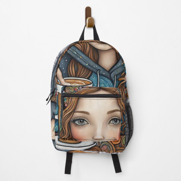 Item preview, Angel with wings wearing a hoodie drinking coffee designed and sold by Colin Bentham.