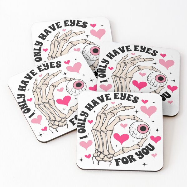Item preview, I Only Have Eyes For You - Skeleton Hand & Eye Retro Gothic Valentine designed and sold by yahya arboun.