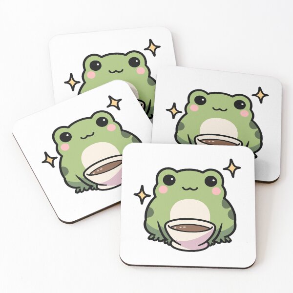 Item preview, Cute Frog Drinking Coffee designed and sold by SoADesigns.