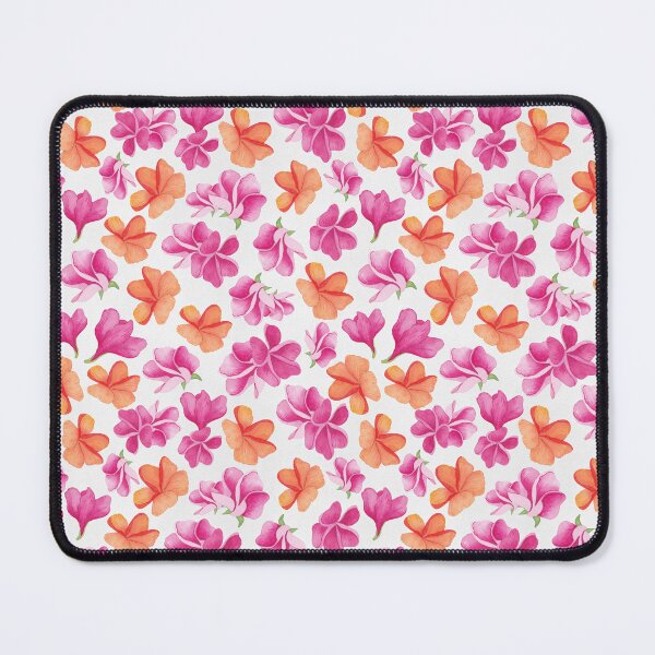 Item preview, PLUMERIA-Tropical Pink & Orange Watercolor Flowers designed and sold by THE COLOR ALCHEMY.