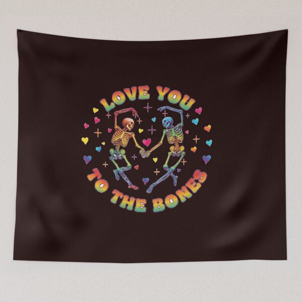 Item preview, Love You To The Bones - Rainbow Skeleton Couple Valentine's Day designed and sold by zbigniewcz.