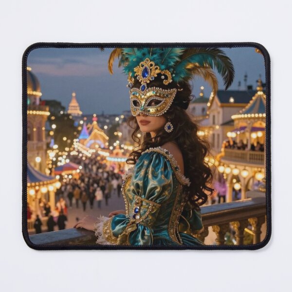 Item preview, Queen of Carnival – Elegant Masquerade Mask Art designed and sold by Linda Roisum.