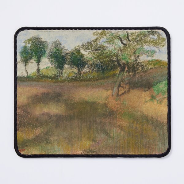 Item preview, Ploughed Field Bordered By Trees by Edgar Degas: Quiet Rural Landscape designed and sold by artofuniverse.