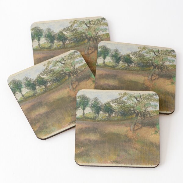 Item preview, Ploughed Field Bordered By Trees by Edgar Degas: Quiet Rural Landscape designed and sold by artofuniverse.