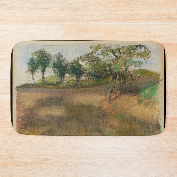 Item preview, Ploughed Field Bordered By Trees by Edgar Degas: Quiet Rural Landscape designed and sold by artofuniverse.
