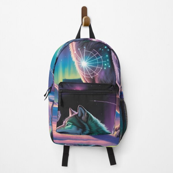 Item preview, Cosmic Spirit Wolves Aurora Art designed and sold by RkskArt.