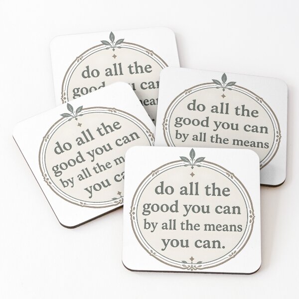 Item preview, Do All the Good You Can – Minimal Circular Quote Illustration designed and sold by KivaroArt.