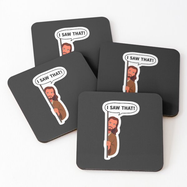 Item preview, I Saw That! Funny Jesus Meme - Sarcastic Christian Humor Peeking Sticker designed and sold by Wonder Pixel Studio.